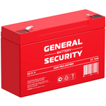 Аккумулятор General Security GS 12-6 (6 В, 12 Ач / 6V, 12Ah) - изображение