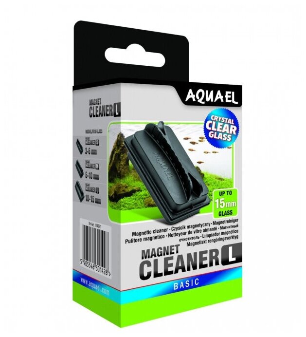 Стеклоочиститель магнитный AQUAEL MAGNET CLEANER L,тонущий, (S = 10 - 15 мм) - фотография № 4