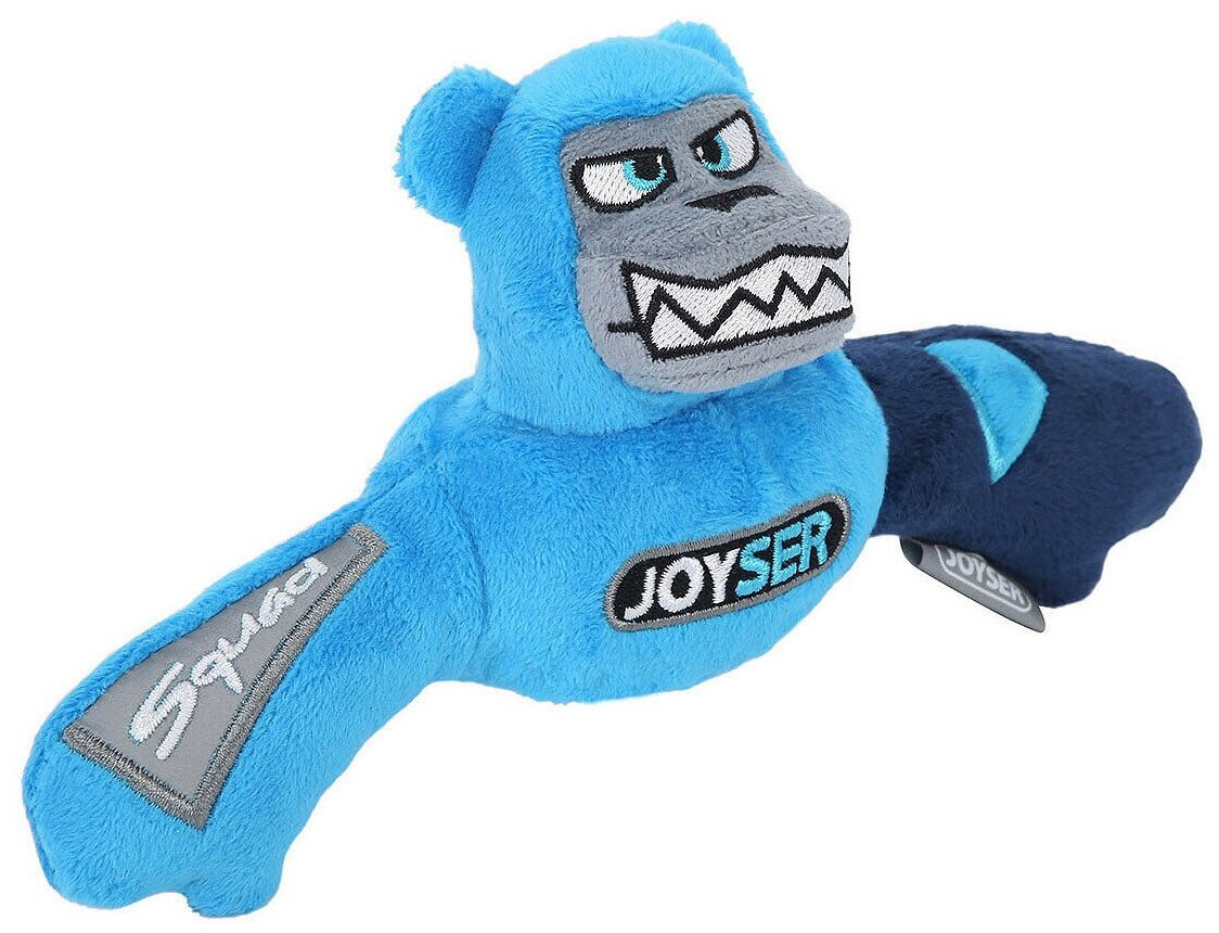 Игрушка для собак JOYSER Squad mini Медведь J-Bear с пищалкой S/M голубой, 19 см - фотография № 1