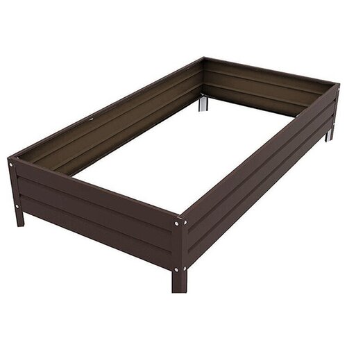 Грядка Комфорт на даче Московская усиленная, оцинкованная 0.8x3m x 32cm Brown 00129K