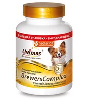 Кормовая добавка с витаминами для мелких собак Unitabs БреверсКомплекс с пивными дрожжами и коэнзимом Q10, 200 таб.