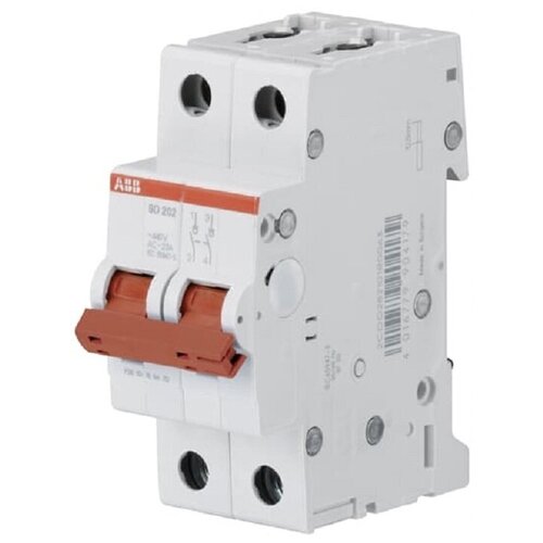 Рубильник ABB 2 полюса SD202/63 рычаг красный 2CDD282101R0063