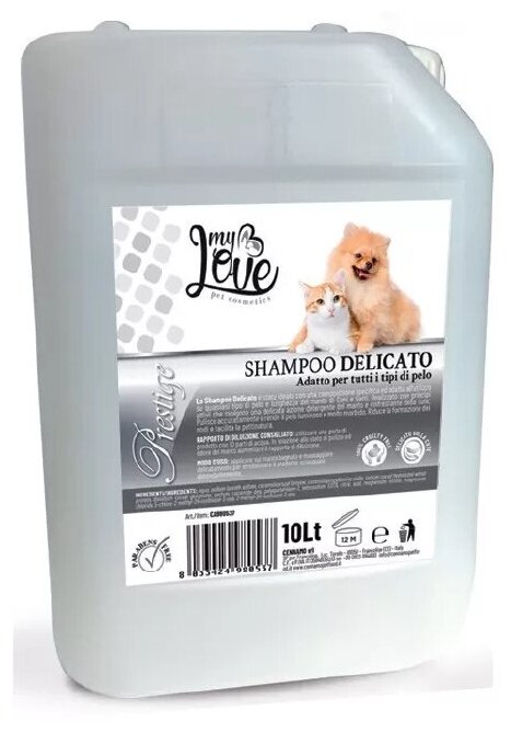 Деликатный шампунь MyLove Shampoo Delicato 10л