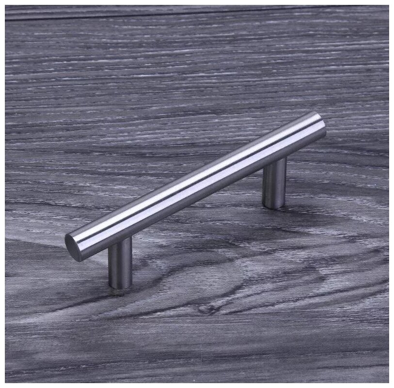 Комплект 2 шт Мебельная Ручка-рейлинг d-12 mm 192мм, h32 нержавеющая сталь - фотография № 1