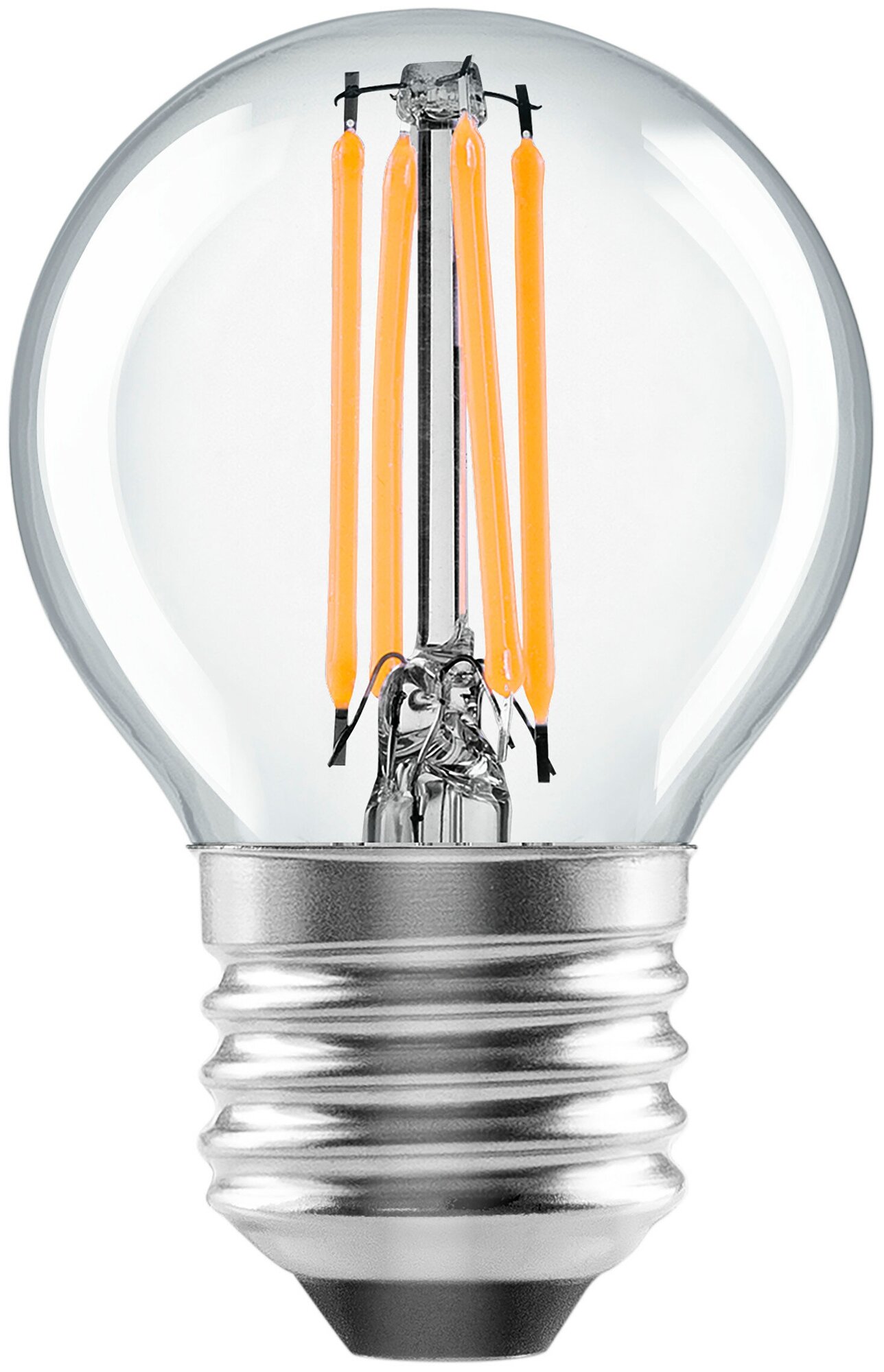 Лампа светодиодная Lexman E27 220-240 В 5 Вт шар прозрачная 600 лм нейтральный белый свет