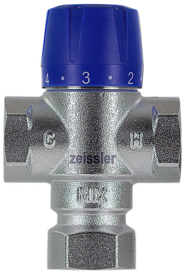 Трехходовойесительный клапан термостатический Tim TMV811-03 муфтовый (ВР) Ду 20 (3/4") Kvs 18