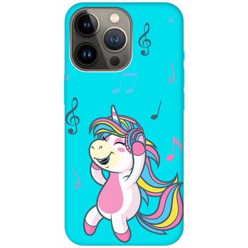 Силиконовый чехол на Apple iPhone 13 Pro Max / Эпл Айфон 13 Про Макс с рисунком Musical Unicorn Soft Touch мятный силиконовый чехол на apple iphone 13 эпл айфон 13 с рисунком musical unicorn soft touch мятный