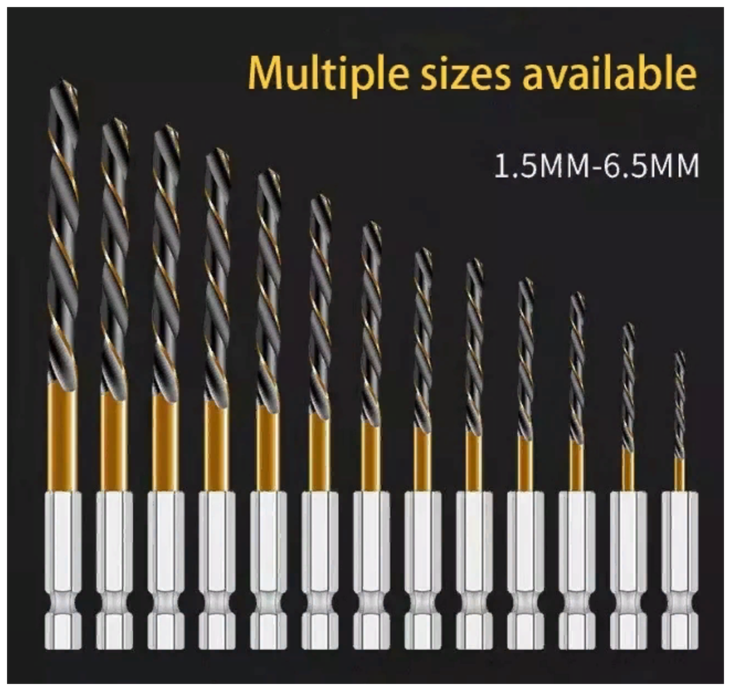 Набор сверл по металлу комплект 13 штук / набор сверл / автомобильные сверла - фотография № 2