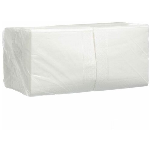 Купить Салфетки бумажные 2-слойные 20х20 см белые 250 штук в упаковке, 982673, NoName, белый, Бумажные салфетки
