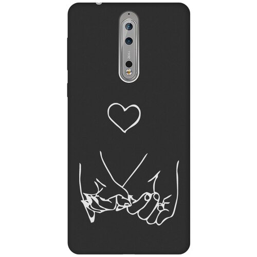 Матовый Soft Touch силиконовый чехол на Nokia 8, Нокиа 8 с 3D принтом Lovers Hands W черный матовый soft touch силиконовый чехол на nokia 8 нокиа 8 с 3d принтом grand wolf черный