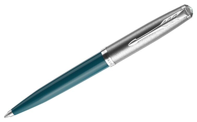 Ручка шариковая Parker "51 Teal Blue CT" черная, 1,0мм, поворот, подарочная упаковка
