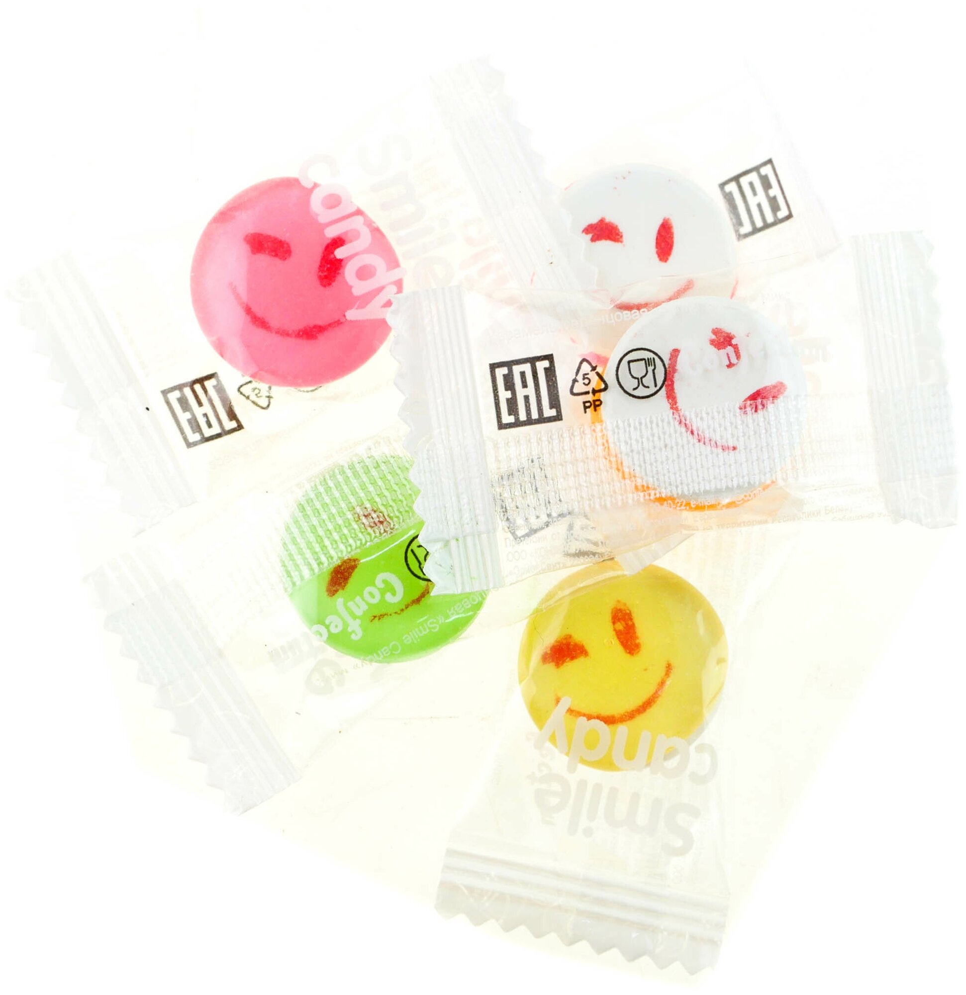 Карамель леденцовая Smile Candy микс (лимон, клубника, манго, арбуз), 100 г х 2 шт. — фото 1