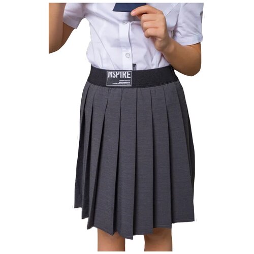 Школьная юбка-шорты Deloras, размер 146, серый школьная рубашка deloras размер 146 белый