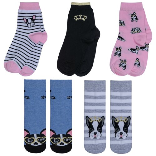 фото Комплект из 5 пар детских носков rusocks (орудьевский трикотаж) микс 1, размер 16-18