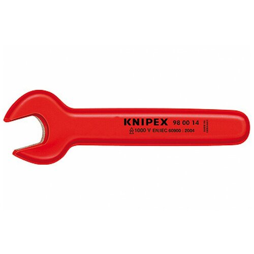 ключ гаечный рожковый knipex kn 980015 Ключ гаечный рожковый метрический VDE, размер под ключ 8 мм, 105 мм, диэлектрический