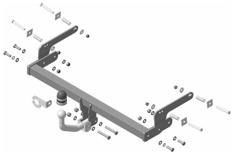 Фаркоп Motodor на Рено Логан Седан 2004-2016, арт:91717-A-1