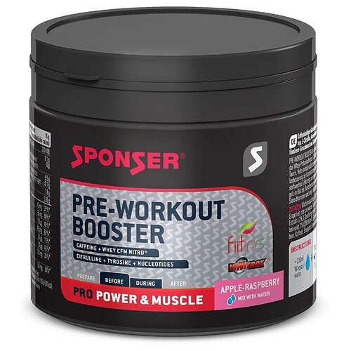 Sponser Pre-Workout Booster, Яблоко-малина, 256г коктейль алкогольный pre яблоко россия 0 5 л