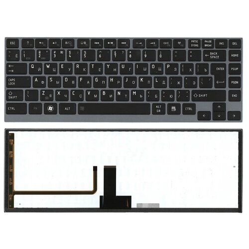 Клавиатура keyboard NSK-TX3GC 0R для ноутбука Toshiba Satellite M800 N860 U800 U800W U830 U840 U845 U900 Z830 Z835 Series с подсветкой 1922₽