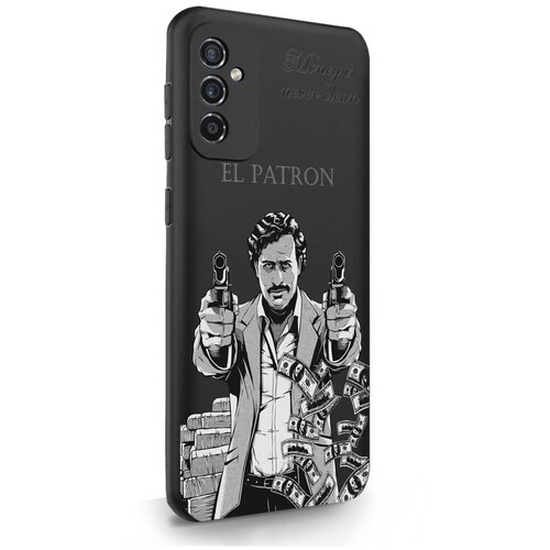 Черный силиконовый чехол MustHaveCase для Samsung Galaxy M52 El Patron Pablo Escobar Пабло Эскобар для Самсунг Галакси М52