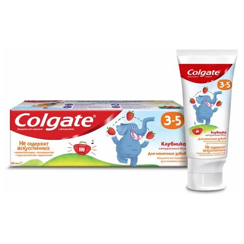 Зубная паста Colgate клубника с фторидом 3-5 лет 60 мл (2 шт)