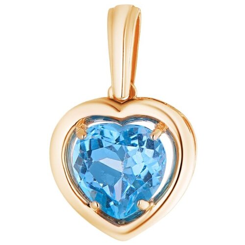фото Подвеска золотая "сердце" с топазом арт. 1632899тсб ювелир карат