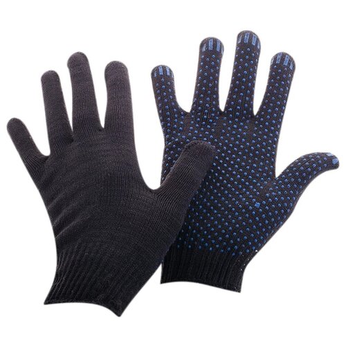 Перчатки х/б 10 класс OfficeClean, эконом, с точечным ПВХ, 5 ниток, белый, 43г, 5 шт