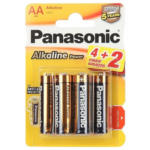 Panasonic LR6 Alkaline Power BL*6(4+2) (Батарейка) батарейки panasonic alkaline power lr6 bl 2