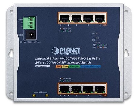 Промышленный PoE коммутатор PLANET ISW-514PTF 4-портовый 10 100TX 8023at PoE плюс 1-портовый коммутатор 100FX Ethernet