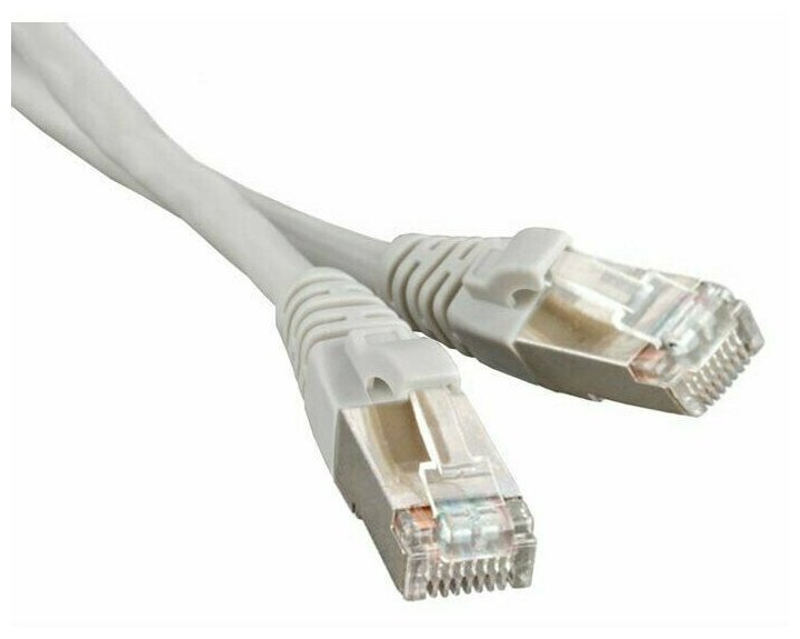 Патч-корд Hyperline GY, 10м (PC-LPM-STP-RJ45-RJ45-C6-10M-LSZH-)