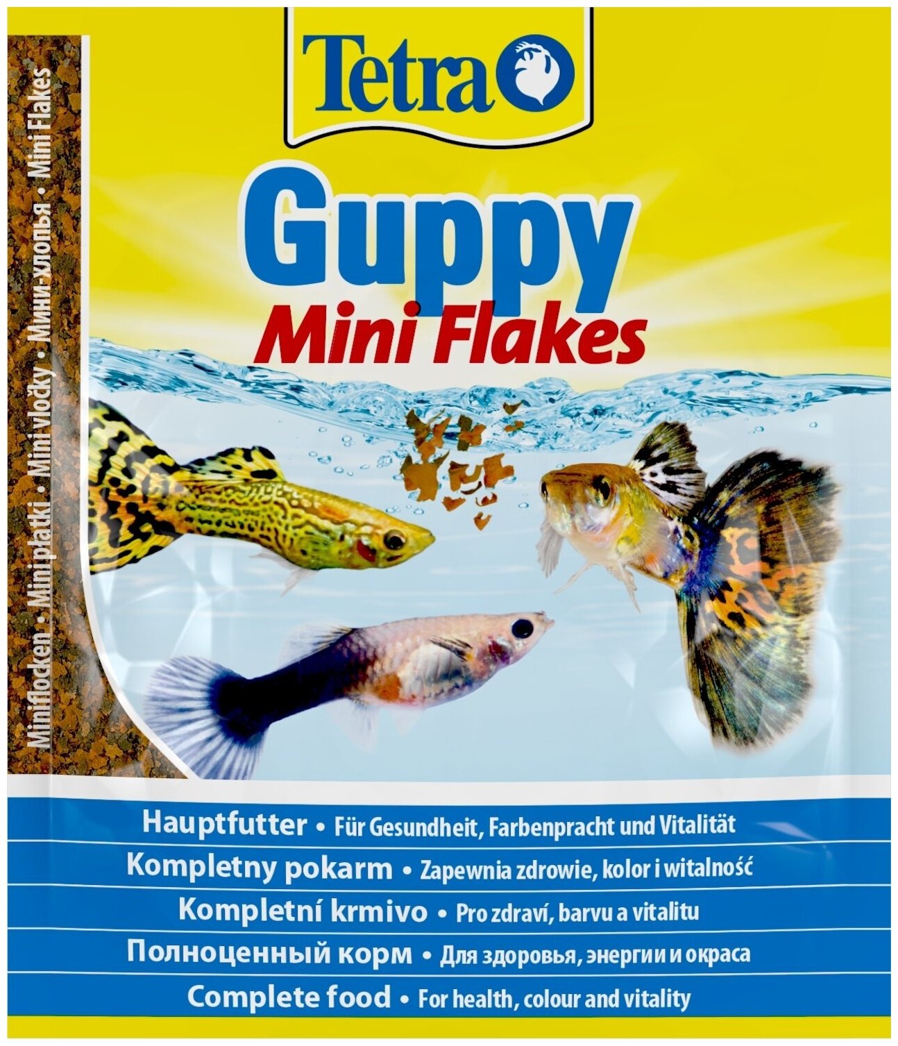 Tetra Guppy Mini Flakes корм в хлопьях для гуппи, 12 г - фотография № 5