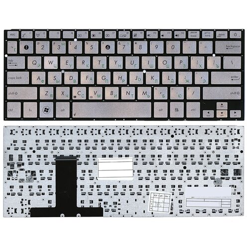 Клавиатура для ноутбука Asus UX31E серебристая клавиатура для ноутбука asus ux31e серебристая