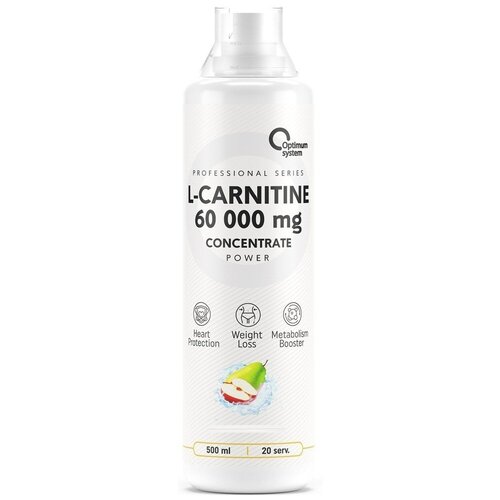 Optimum system L-carnitine Concentrate, вкус яблоко-груша (500 мл.) vplab l carnitine concentrate cherry blueberry