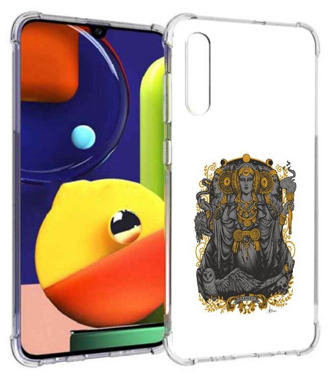Чехол задняя-панель-накладка-бампер MyPads божество с золотыми элементами для Samsung Galaxy A70/A70s SM-A705F (2019) противоударный