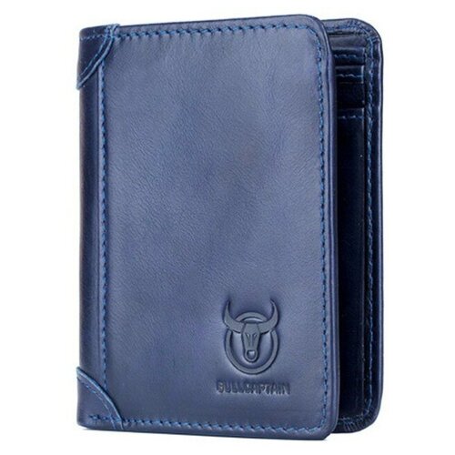 фото Многофункциональный кожаный деловой повседневный мужской кошелек для денег, карт и водительских прав mypads m-158555 синий из натуральной кожи пода...