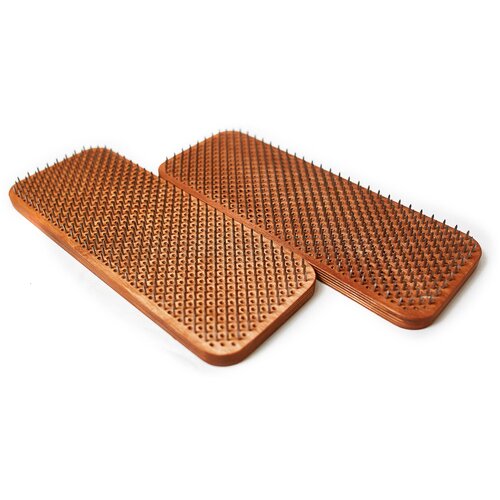 Доска-Садху шаг 8 мм коричневые / BackWooD / Доска Садху для начинающих / Доска с гвоздями