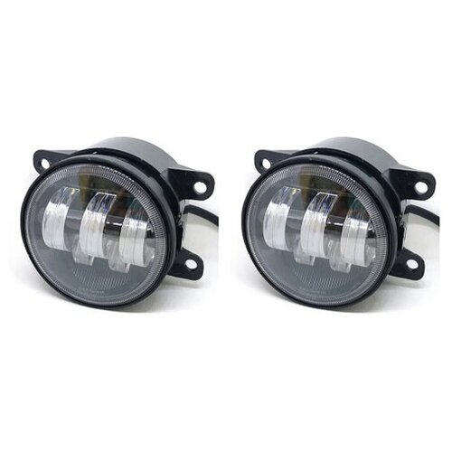 Противотуманная фара светодиодная (LED) Lada Vesta/X-Ray/ Ford Focus 2/ Duster/Logan/Megane/ Granta. Комплект-2шт.