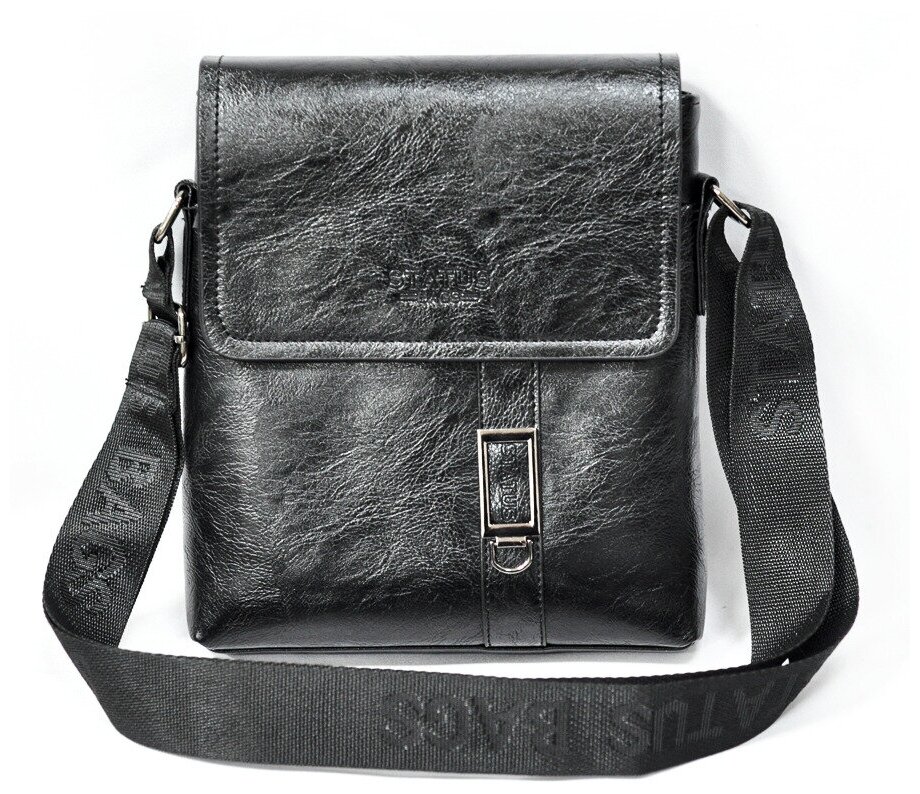 фото Мужская сумка планшет "Status Bags". Размер: 23х21 см. Цвет: черный / Планета кошельков