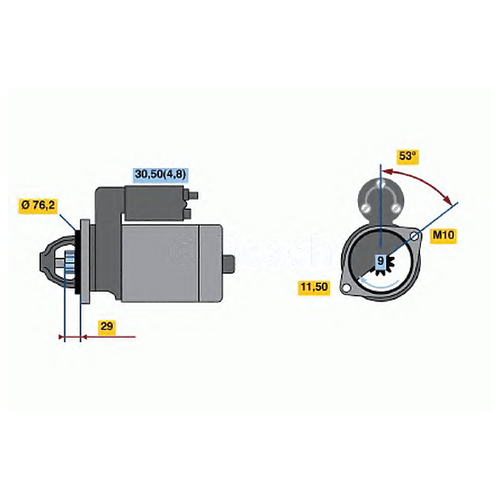 Стартер 12v 11 Kw Bosch арт. 0986021500