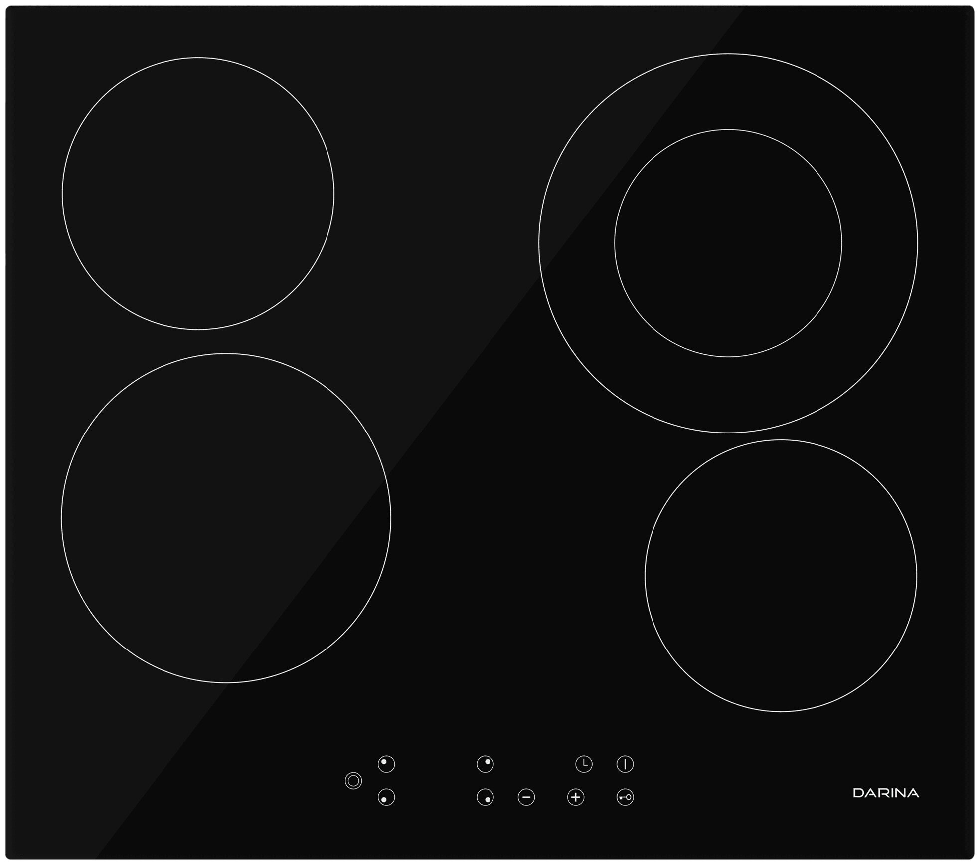 Встраиваемая электрическая панель Darina 4P E326 B чёрный - фотография № 1