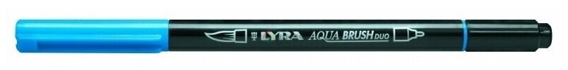 Фломастер цветной акварельный Lyra Aqua Brush Duo, двусторонний Горная лазурь