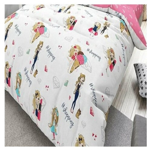 Комплект постельного белья на резинке 1,5 сп поплин модницы