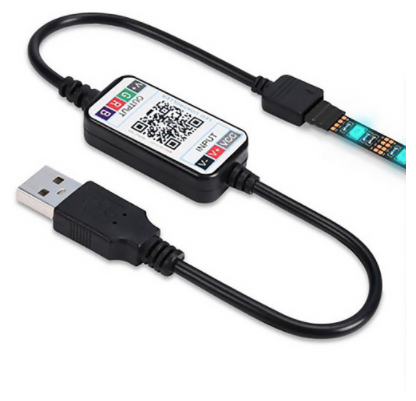 Светодиодная лента 2 м RGB 5050 iP20 USB Bluetooth разные цвета подключение к приложению - фотография № 5