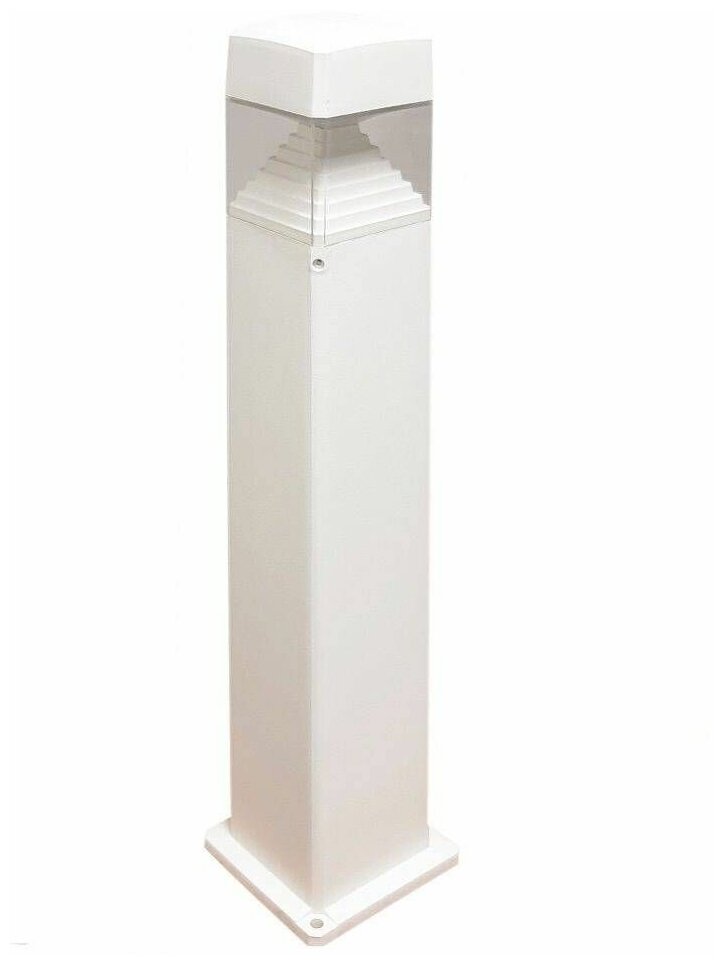 Садовый светильник-столбик Fumagalli Ester 800 DS1.564.000. WXG1L, белый и Прозрачный, с лампой 350Lm, 4000К