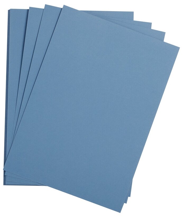 Цветная бумага 500*650мм, Clairefontaine "Etival color", 24л, 160г/м2, королевский синий, легкое зерно, хлопок