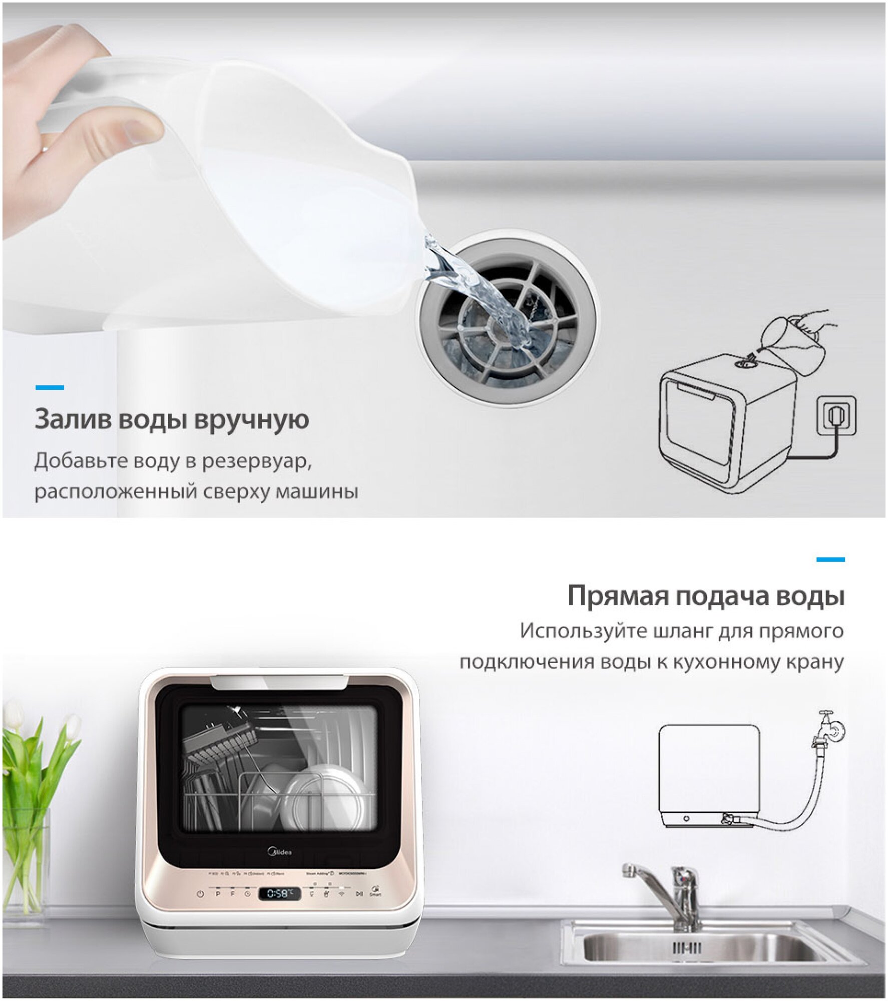 Посудомоечная машина Midea MCFD42900GMINI-i - фотография № 4