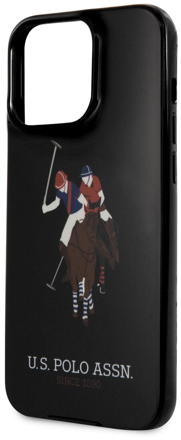 U.S. Polo для iPhone 13 Pro Max чехол TPU Logo Big horse Hard Black