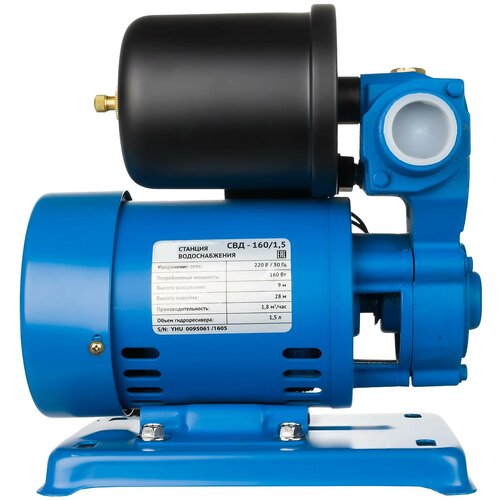 Водонапорная станция 160/1.5, 1800 л/час, на основе центробежного насоса, оснащена реле и имеет компактные размеры. Избавит вас от проблем с орошением