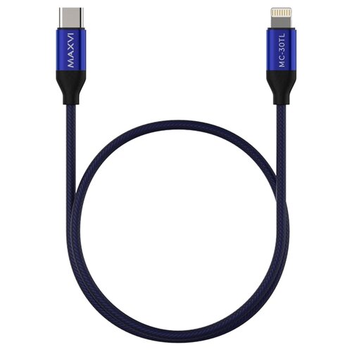 Кабель MAXVI USB Type-C - Lightning (MC-30TL), 1.2 м, синий