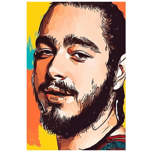 Картина по номерам на холсте Музыка Post Malone - 6098 В 60x40