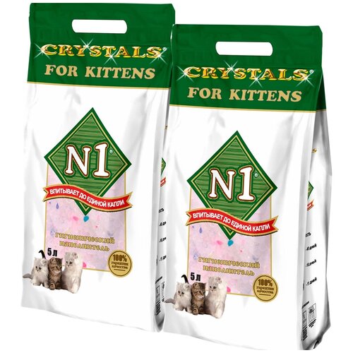 № 1 CRYSTALS FOR KITTENS – Наполнитель силикагелевый для туалета котят (5 + 5 л)